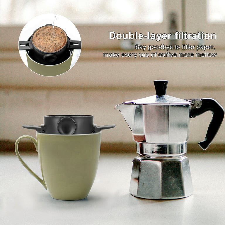 Camping Coffee Maker Portable Pour over Coffee Maker Set Stainless Steel  Mug New