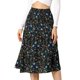 thumbnail image 1 of Falda Midi Para Mujer Faldas Con Gradas Casuales Con Cintura Elástica Y Una Línea Azul negro XS, 1 of 7