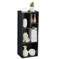 thumbnail image 4 of VECELO 4 Cubes Bookcase Set of 2, Modern 3-Tier Storage Organizer Wood Bookshelf for Home Office Study Living Room, Black, 4 of 6