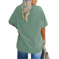 thumbnail image 2 of Ptaesos Women's Plus Size V Neck T Shirts Summer Half Sleeve Oversized Tees Casual Loose Fit Tunic Tops, 2 of 5