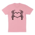thumbnail image 1 of Skeleton Heart Hands Shirt Unisex Small Pink, 1 of 5