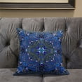 thumbnail image 4 of Lotus Garden Indoor/Outdoor Pillow with Removable Cover in Blue Purple Yellow26x26, 4 of 4