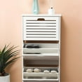 thumbnail image 2 of Luxen Home White Wood 12-Pair Shoe Storage Cabinet, 2 of 3
