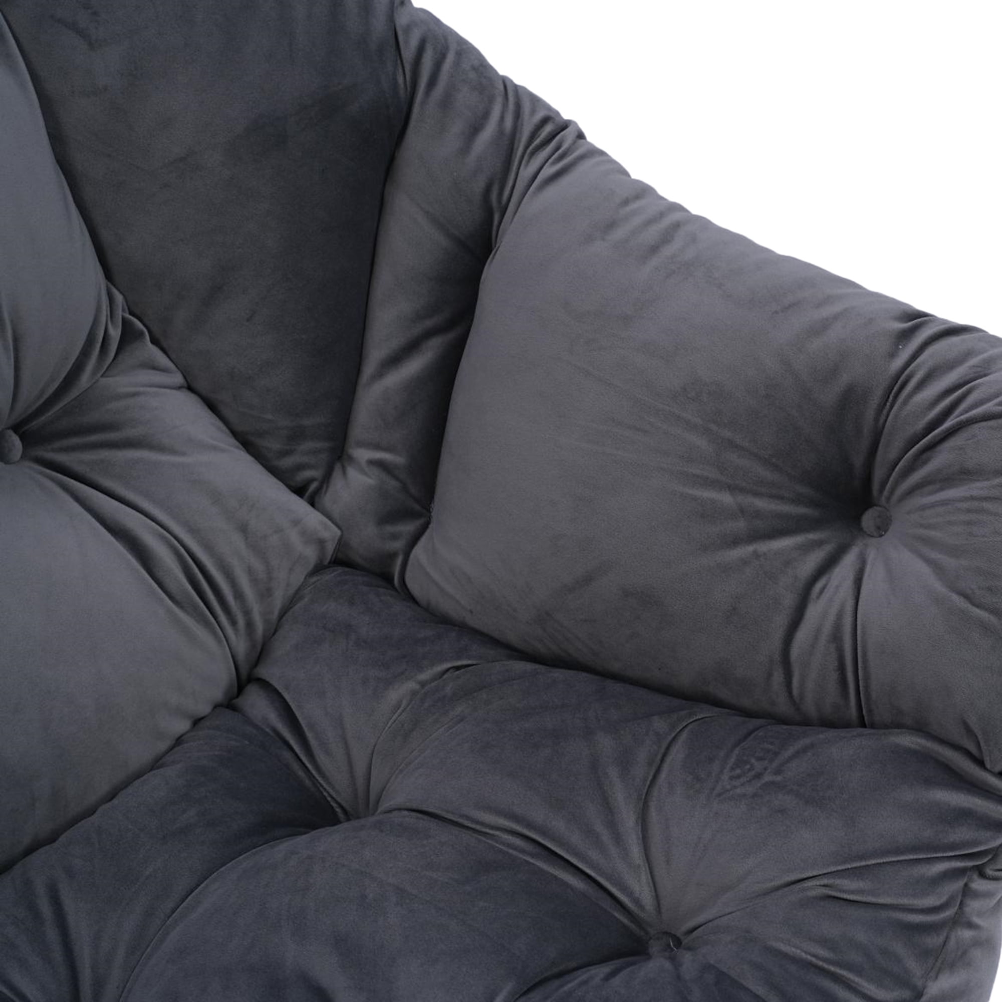 Kadyn Living Room Chairs, Single Sofa Chairs with Armrests and A Side Pocket, Dark Gray Armchair, Chair with Ottoman Set Kadyn Living Room Chairs, Single Sofa Chairs with Armrests and A Side Pocket, Dark Gray Armchair, Chair with Ottoman Set
