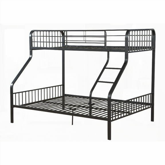 Durable Gunmetal Twin XL/Queen Bunk Bed with Key Features