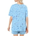 thumbnail image 4 of Women Sets Clothing Summer Pajamas for Women Shorts and Short Sleeve Women's Fashionable Casual Solid Color Home Short Sleeved Round Neck Pajama Top With Pants Set, 4 of 6