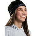 thumbnail image 4 of Aqua Design Fleece Stocking Hat Cold Weather Beanie for Women: Reversible Black Water or Black, Size: One Size Fits Most, 4 of 6