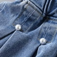 thumbnail image 3 of breaise Toddler Girl's Pleated Skirt Summer Y2K Solid Raw Hem Denim Skirts Casual Regular Fit Mini Denim Skirt, 3 of 8