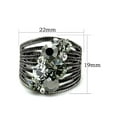 thumbnail image 2 of Women's Vintage Stainless Steel AAA Grade Crystal Cocktail Fashion Ring Size 10, 2 of 5