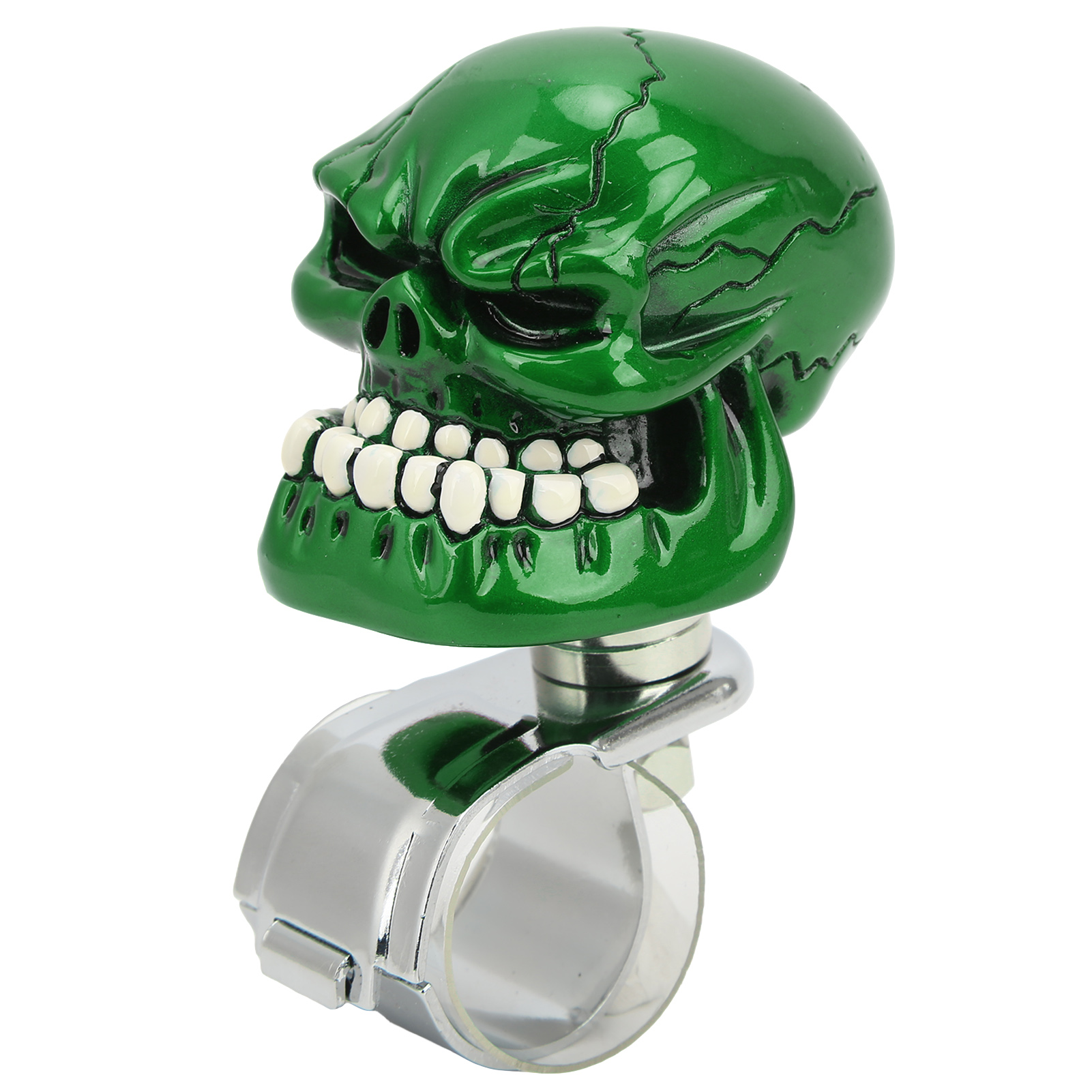 Skull Steering Wheel Knob Spinner Suicide Power Handle for Cars Trucks Tractors BoatsGreen