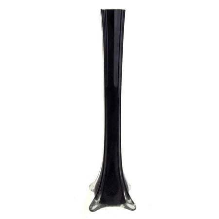 Tall Eiffel Tower Glass Vase Centerpiece 8 Inch Black Walmart Com