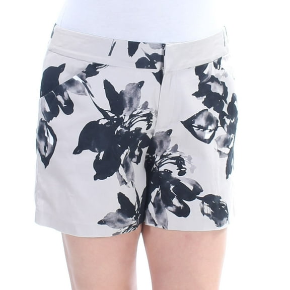 INC $50 Womens New 1410 Beige Floral Flat Front Casual Short 14 B B