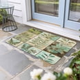 thumbnail image 2 of Retro Summer Botanical Doormat Outdoor Entrance 18"x30", Spring Flowers Vintage Absorb Moisture Dirt Door Mats, Non-Slip Rubber Backing Floor Mats Indoor, Low-Profile Front Door Rugs, 2 of 9