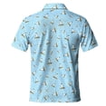 thumbnail image 3 of Blue Casual Bullet Penguin Polo Shirts For Men Funny Golf Polos Mens Polo Shirts Short Sleeve Button Up Shirt Men Golf Shirt, 3 of 7