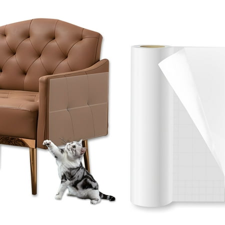 LELE LIFE Anti Cat Scratch Furniture Protector 197 x 8 Self-Adhesive Clear Corner Guards Tape Protector from Cat Claws Scratching Cat Scratch Deterrent for Furniture Door