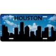 thumbnail image 2 of Houston Skyline Silhouette Metal License Plate, 2 of 2