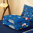 thumbnail image 5 of Erosebridal Fire Truck Zipper Twin Comforter Sets with Fitted Sheet and 2 Pillowcases, Fire Engine Zipper Bedding Set, Blue Night, Navy Reversible, 5 of 7