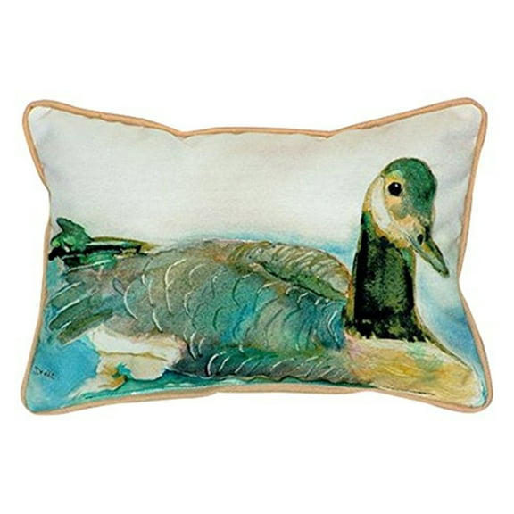 Betsy Drake  Canada Goose Multicolor Polyester 20-inch x 24-inch Indoor/Outdoor Throw Pillow