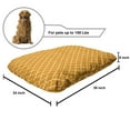 thumbnail image 2 of Eastern Pet Bed, Simplistic Outline Motif Repetitive Pattern Print, Chew Resistant Pad for Dogs and Cats Cushion with Removable Cover, 24" x 39", Orange and White, by Ambesonne, 2 of 4