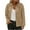 #03 Khaki 【Mix, Match & Stock Up on Your Favorite Palette.】, variant on Women's Casual Long Sleeve Lapel Cropped Shacket Coat Jacket Button Down with Pockets for Fall Winter Streetwear Travel Outfits Fashion Essential Gift | Sopatenor,Khaki XL