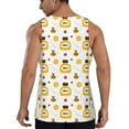 thumbnail image 3 of Fotbe Bees and Flowers Pattern Men's Quick Dry Workout Tank Top Gym Muscle Tee Fitness Bodybuilding Sleeveless T Shirt Breathable Workout Shirt-X-Large, 3 of 9