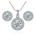 thumbnail image 2 of Teissuly Fashion Shiny Rhinestone Pendent Crystal Wedding Necklace Earrings Jewelry Set, 2 of 4