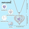 thumbnail image 6 of Inpasne Women Heart Butterfly Necklace 925 Sterling Silver Alexandrite Necklace June Birthstone Pendant Jewelry Gifts for Women Her Mom Wife Girlfriend Daughter Sister, 6 of 6