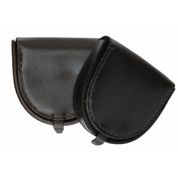100% Leather Horse Shoe Style Change Purse 6223 (C) Brown