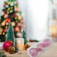 thumbnail image 6 of Kbndieu Pink Christmas Balls 3pcs Shatterproof Plastic Christmas Tree Decorations Set Wedding Xmas Hanging Ornaments for Xmas Tree Wreath Garland Holiday Indoor Party (3.15"/ 80mm), 6 of 6
