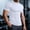 White(New), variant on PNTUTB 2026 Summer Men's Solid-Color Crew-Neck Short-Sleeve T-Shirt,Slim Stretchy Comfortable Breathable Casual Sports Top