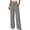 Grey, variant on Linen Wide Leg Pants for Women Flowy Palazzo Drawstring Elastic Waist Trousers with Pockets Summer Beach Vacation Clothes