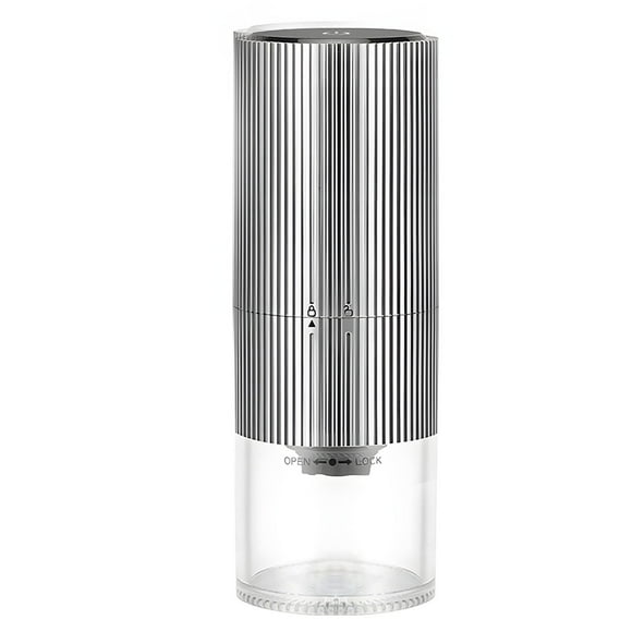 HB-987 Moulin à Café Électrique Portable avec Noyau de Meulage en Céramique, Réglage Continu au Bas, Arrêt Automatique 1-5 Secondes, Recharge USB-C, Écran Tactile LED, Capacité de Meulage 25 g, Bac à Poudre 110 ml,