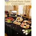 thumbnail image 5 of 2026 Graduation Numbers Charcuterie Fillable Board, Bamboo Class of 2026 Food Serving Tray & Grad Cap Platter, Wood Party Decor for Snacks, Set of 3, 5 of 7