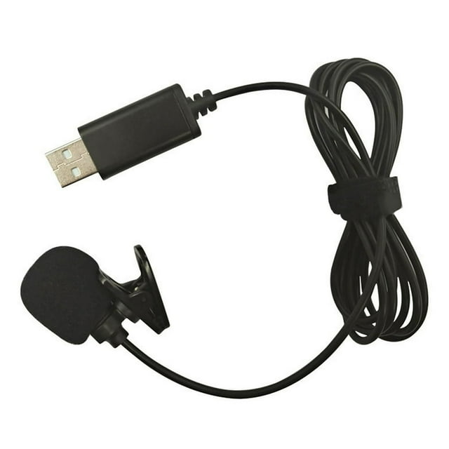 USB Lavalier Condenser Microphone Omnidirectional Wired Clip-on Mic Hands Free Plug & Play for Computer PC Laptop Video Conference Chatting Live Streaming Recording Online Classes