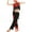 Red and Black, variant on YM YOUMU Girls 2 Piece Set Latin Ballroom Dance Costume Set Tassel Camisole Fringe Pants Modern Salsa Dancewear