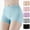 Blue, variant on Underwear for Women Plus Size Boy Shorts No Show Seamless Panties Comfort Waist Elastic Ventilated Panty, Black, XXXL
