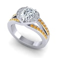 thumbnail image 2 of 2.35 Carat Natural Diamond Citrine Gemstone Stylish Ring for Birthday Gift Solid 18K White Gold Size 11 by Diamond-Capitals, 2 of 8