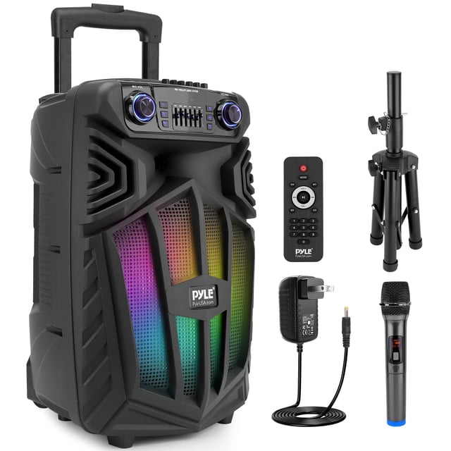 Altavoz PA Bluetooth portátil Pyle 1680W con micrófono inalámbrico