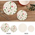 thumbnail image 4 of FREEAMG 2PCS Trivets Set Pink Rose & Leaves Heat Resistant Table Potholder Round Pot Holders Trivet Mat for Kitchen Counter Hot Pots and Pans, 4 of 7
