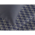 thumbnail image 4 of Ambesonne Navy Blue Quilted Bedspread Set 3 Pcs, Oriental Round Shapes, Queen Size, Navy Blue Beige, 4 of 5