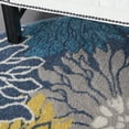 thumbnail image 6 of Nourison Passion Floral Blue 5'3" x round Area Rug, (5 Round), 6 of 8