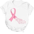 thumbnail image 6 of Honeeladyy Breast Cancer Awareness Shirts Women Pink Ribbon T-Shirts Cancer Fighter Leopard Heart Graphic Tee Short Sleeve Tops #KC-White-XXL, 6 of 6
