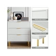 thumbnail image 4 of Dresser for Bedroom,Modern 3 Drawer Dresser with Gold Handle,Wood Chest of Drawers for Living Room Hallway,Entryway,White, 4 of 7