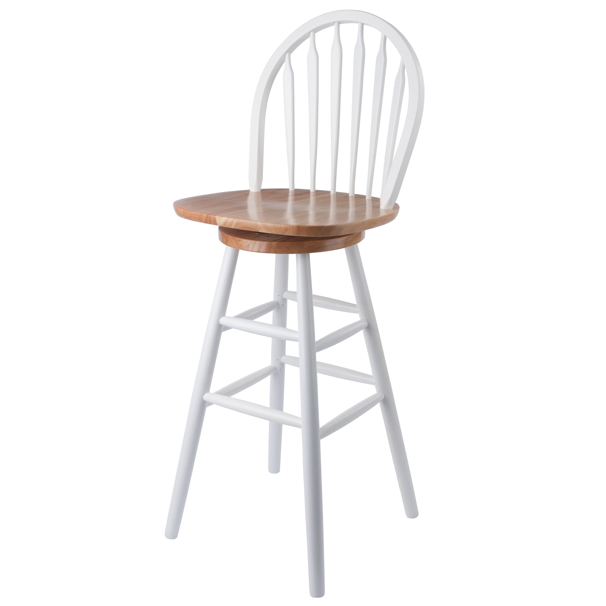 Winsome Wagner Bar Stool With Swivel, White Bar Stools Without Backs