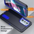 thumbnail image 6 of for Moto Edge Plus 2022 Case Moto Edge 30 Pro Case with Kickstand Case 3-Layer Military Grade Protective Case Cover Silicone Shockproof for Motorola Moto Edge Plus+ 2022 Phone Case (Navy+Blue), 6 of 17