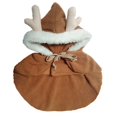 thumbnail image 1 of Thickened Cute Puppy Funny Pet Clothes Christmas Dressing Up Pet Clothes Dog Cloak Dog Costume Dog Cape BROWN XL, 1 of 8