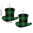 thumbnail image 3 of CxhicLuv St. Patrick's Day Leather Earrings, Green & Black Leather Holiday Earrings, Unique St. Patrick's Day Decor, Festive Party Accessories, Fashionable Lucky Green Earrings, 3 of 6