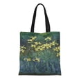 thumbnail image 1 of SIDONKU Canvas Tote Bag Flower Claude Monet Yellow Botanical Fine Nature Painting Impressionism Reusable Handbag Shoulder Grocery Shopping Bags, 1 of 1