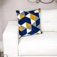 thumbnail image 4 of Parkland Collection Tringo Blue Geometric Decorative Throw Pillow, 20 x 20 Contemporary Accent Pillow, 4 of 6