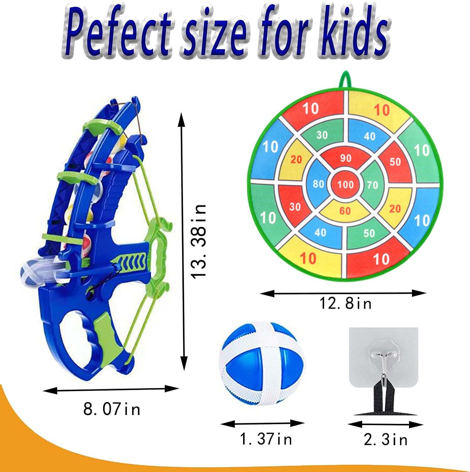 VOLTENICK Bow and Arrow for Kids 4-6 Kids Youth Sticky Balls Bow and Arrow Toy Archery Toy Set Outside Outdoor Toys Family Games Sports Toys Gifts Ideas for Kids Age 8 9 10 11 12 13 14 Year Old Boys